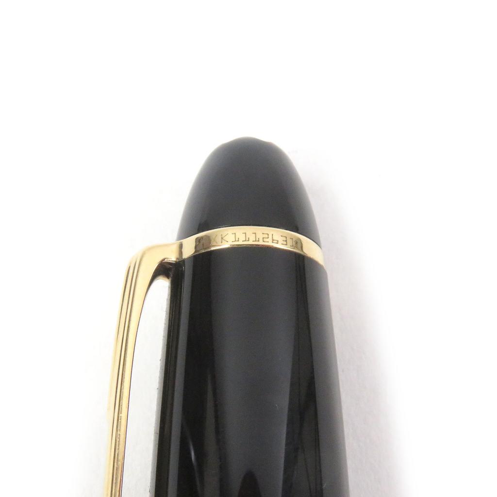 Great MONTBLANC Fountain Pen Meisterstck Cap Type Black Gold 14K Mens Used