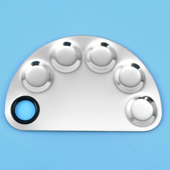 Paleta de machiaj Paleta de amestecare a pigmentilor pentru machiaj profesional din oțel inoxidabil pentru amestecarea accesoriilor