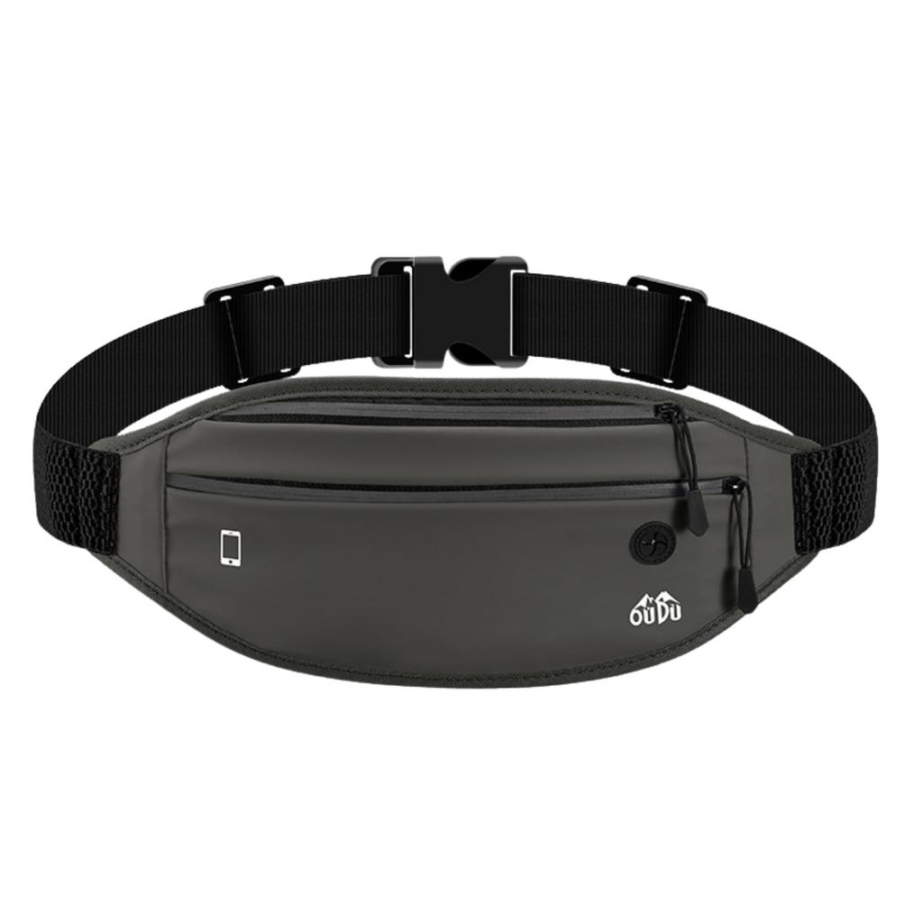 ideamall Waist Pouch for and with Reflective Material Running, Jogging, Marathons, (Gray)