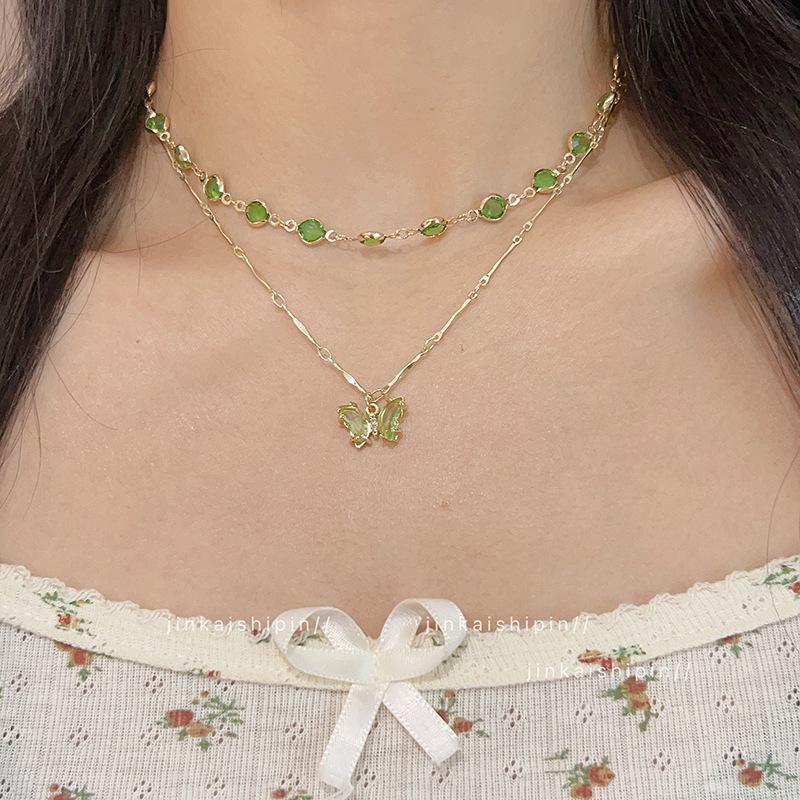 Camellia Necklace Women's Autumn and Winter Accessories Double Layer Stacked Wear Xiaoxiangfeng Niche Clavicle Chain Sweater Chain Light Luxury 