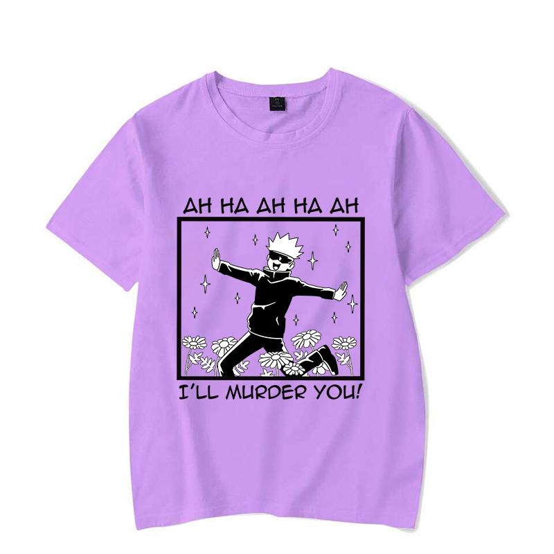 Hot New Anime Satoru Gojo Graphic Print T-shirt Women Men Fashion Y2k Casual Tops Personalized Cool Round Neck T-shirt Tops