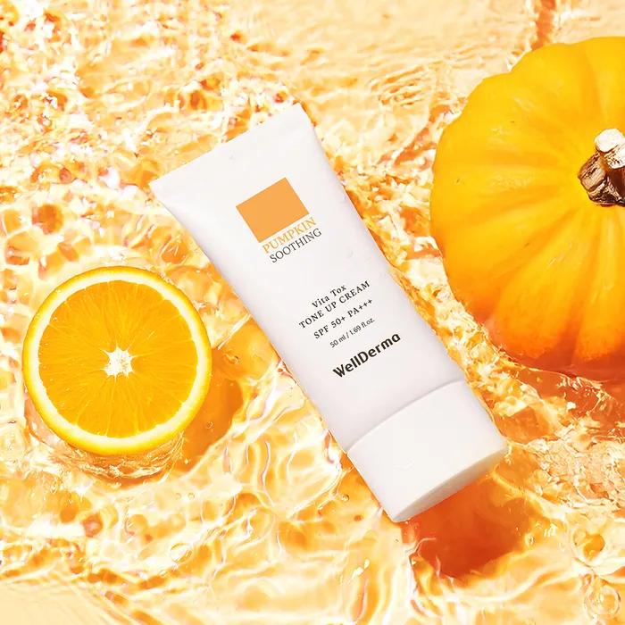 Wellderm Pumpkin Vita Tox Tone-Up Cream SPF50+ 50ml