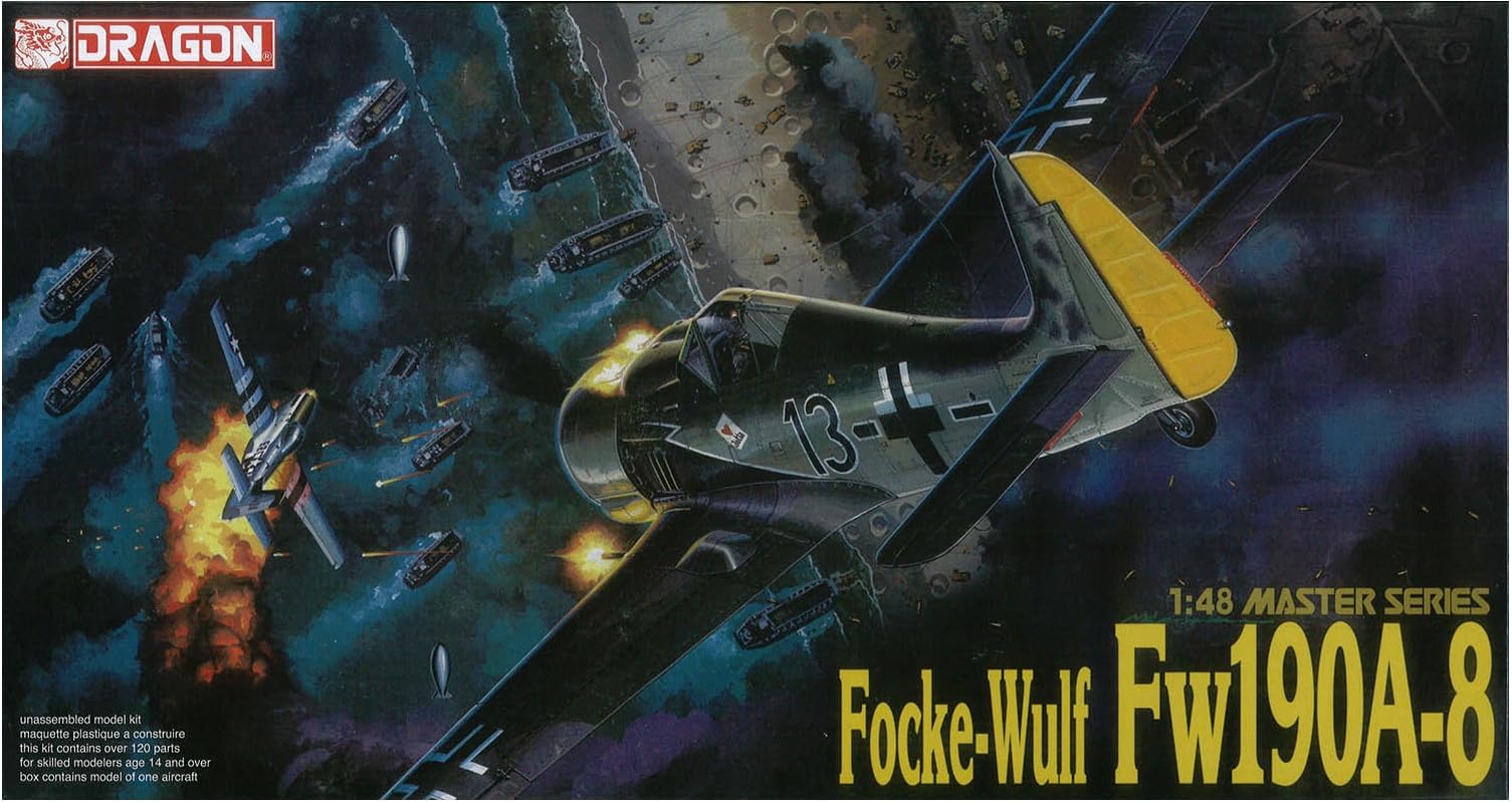 

Platz Dragon 1/48 WWII German Fw190 A-8 Plastic Model Kit DR5502 (Airplane)