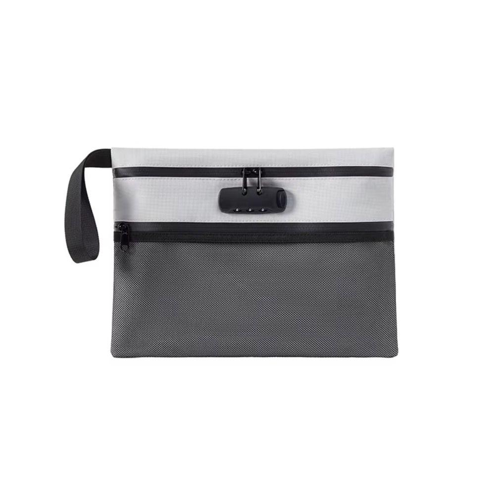 Password Lock Security Document Bag Large Capacity Portable File Folders  Cards Storage
