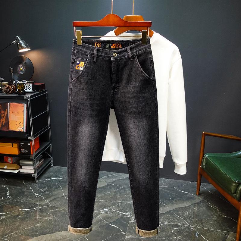 Men's Jeans Men's Spring and Autumn New High-end Trendy Brand Loose Elastic Casual Pants