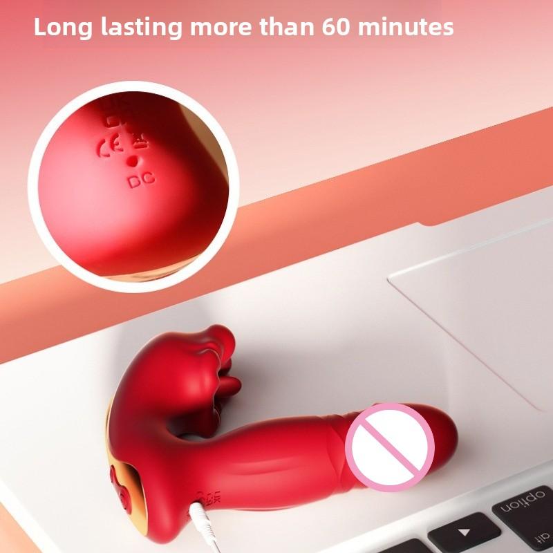 Thrusting Dildo Tongue Vibrator App Control Wearable Clit Vagina G Spot Massager Nipple Anal Female Masturbate Sex Toy for Women