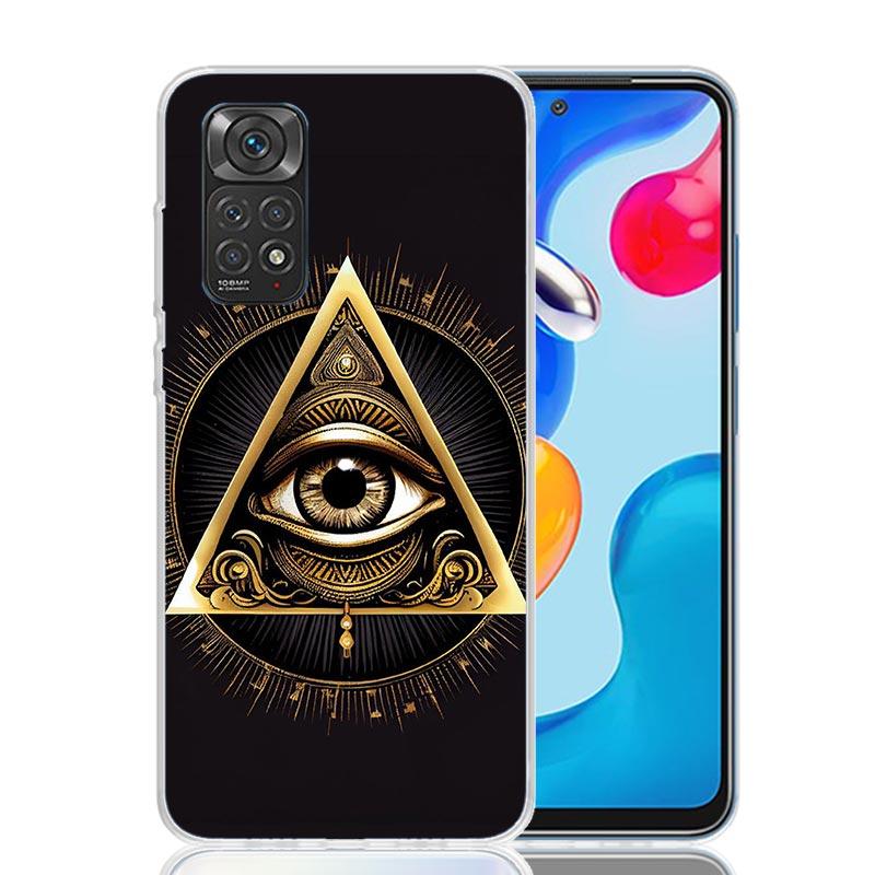 Sacred Eye of Horus Egypt Fresco Phone Case For Xiaomi Redmi Note 15 14 13 12S 12 Pro Plus 11S 11E 11 11T 10S 10 Art Soft Patter