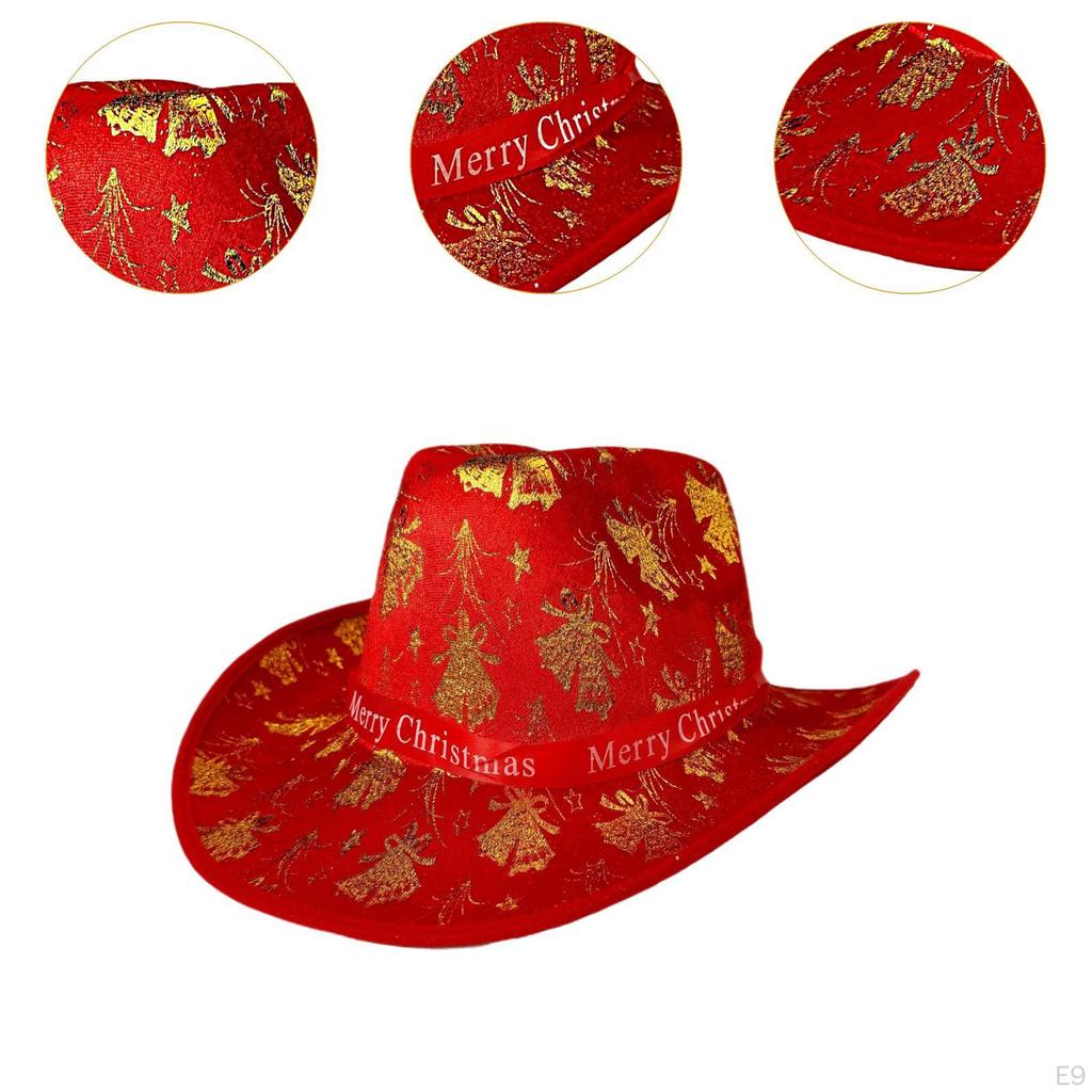Weihnachts-Cowboyhut Lässig für Bühnenauftritte Karneval Reisen