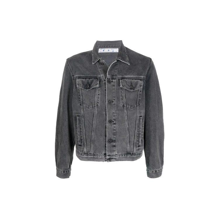 Giacca di jeans OFF WHITE FW21 da uomo Grigia OMYE054F21DEN0030601