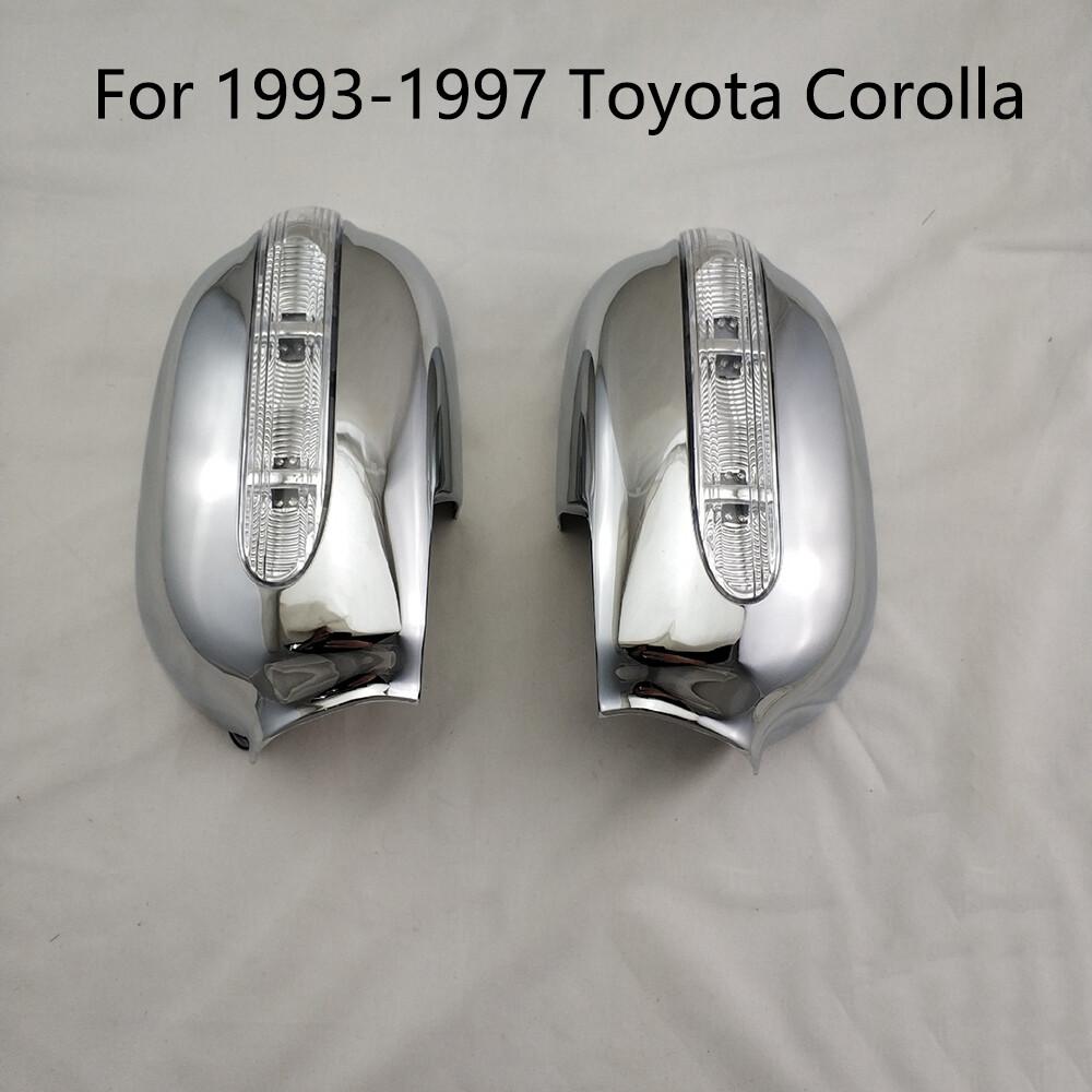 2PCS LED Side Mirror Cover Trim For 1993-97 Toyota Corolla Decoration Trim AE110