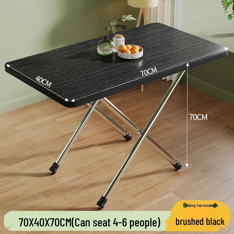 Foldable Rectangular Dining Table for Small Apartments or Rental Rooms