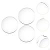 3 Pieces Mirror Centerpieces for Table Decorative Trays Round Plate Craft Projects