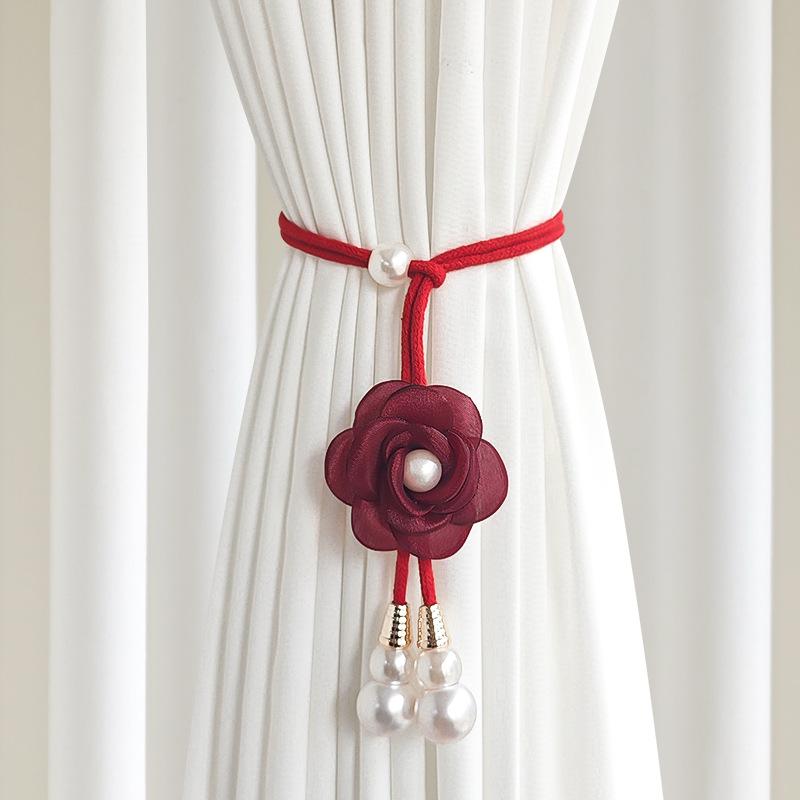 2pcs Elegant Curtain Tiebacks Floral-like Design, for Living Room, Bedroom, Wedding, Party Decor - Durable Polyester Curtain Accessories