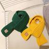 Écharpe d'hiver unie pour enfants Tricotée épaisse Douce Haute élasticité Garde le bébé au chaud Garçons et filles Tour de cou léger pour un usage quotidien Enfants