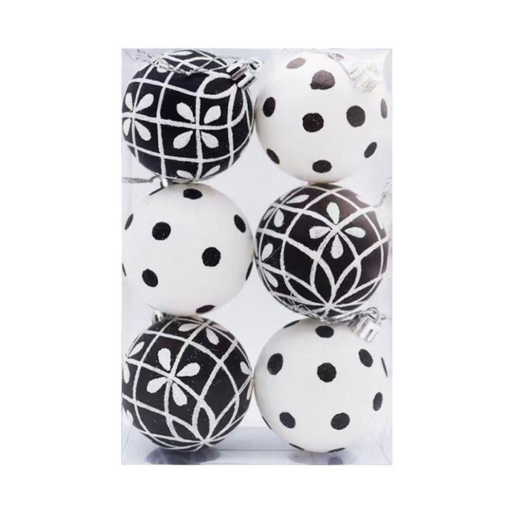 6ks Kulaté vánoční přívěsky 6cm Ozdoby na okno Vánoční koule Párty Svátek