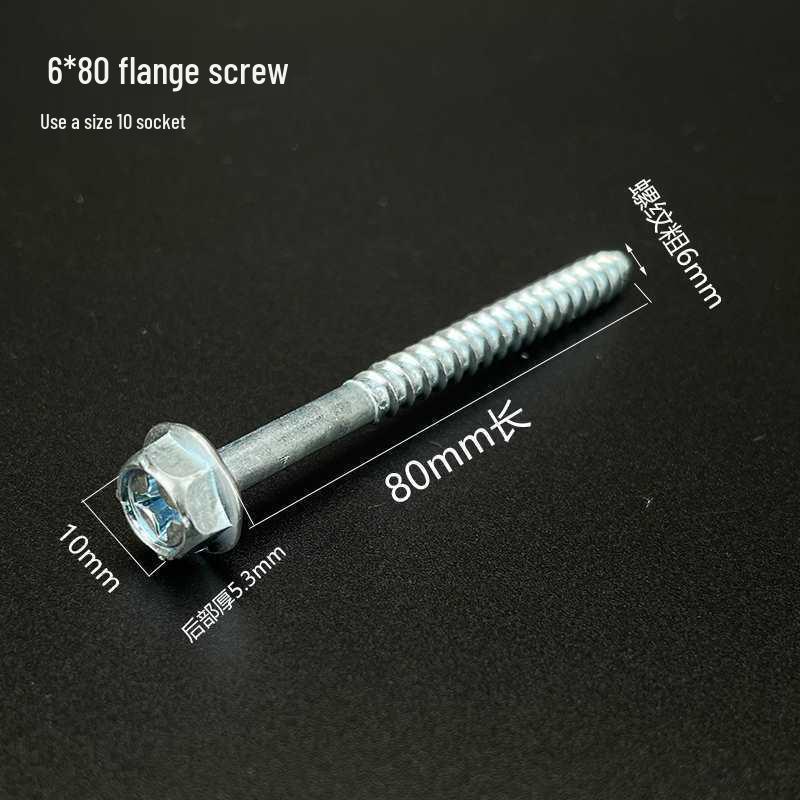 Hex Flange Phillips Self-Tapping Screw with Washer for Wood and Cabinet Installation