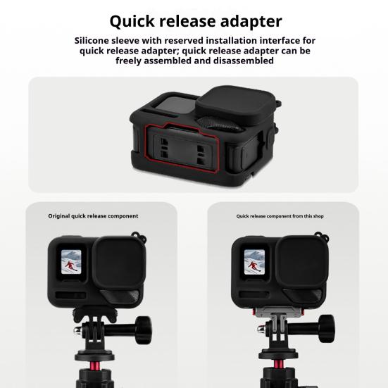 Protector de Lente para Cámara de Acción Cubierta Protectora a Prueba de Golpes Resistente a Impactos Fácil Instalación Funda de Silicona para Cámara de Acción para Insta360 Ace Pro 2