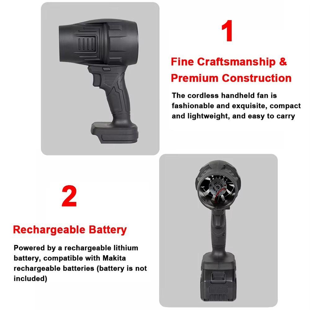Stepless Speed Jet Fan 1000W Jet Leaf Air Blower Durable Turbo Fan  for Makita Battery