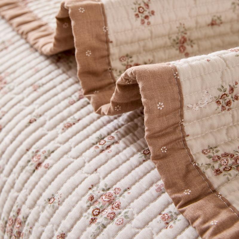 Quilted Washed Cotton Sofa Cushion Korean Small Fresh Fabric Non-slip Solid Wood Sofa Cover  New Seat Cushion