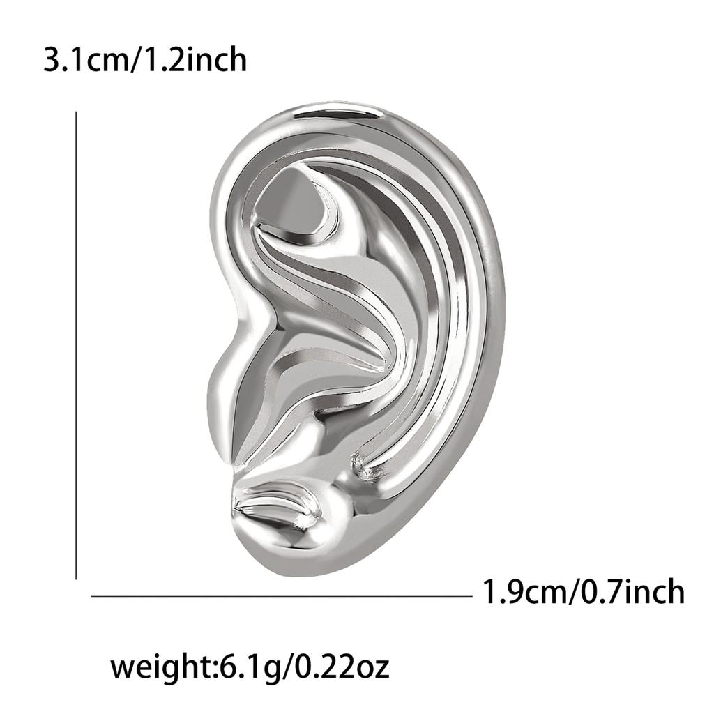 Simple Alloy Smooth Ears Brooch Personalized Creative Men'S And Women'S Suit Coat Corsage Jewelry Pin