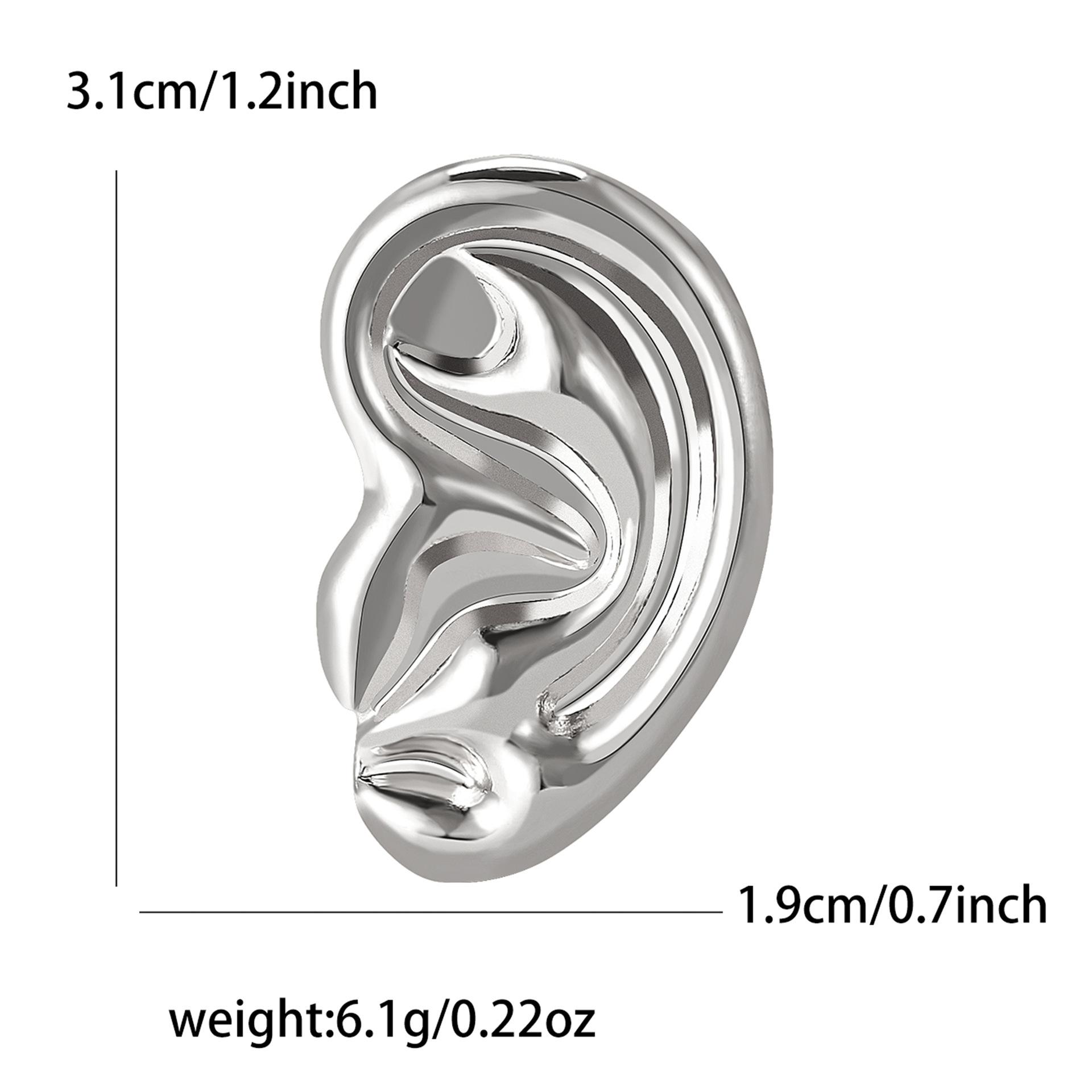 

Простий сплав, гладкі вуха, брошка, персоналізований креативний чоловічий і жіночий костюм, пальто, корсаж, ювелірна шпилька