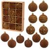 11/11/16PCS 6CM Christmas Balls Ornaments Flocking Figure Christmas Tree Party Decoration New Year Christmas Spheres Pendant