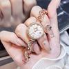 Luxury Rhinestone Bracelet Watch for Women OLEVS Rose Gold Case Mother of Pearl Dial Date Fashion Elegant Quartz Wrist Watch