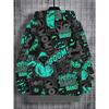 Boys' Street Style Manga Graffiti Digital Printed Hoodie, Cool Street Trendy Item