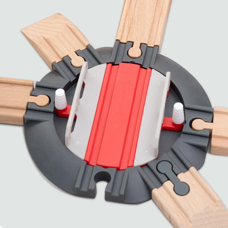New All Kinds of Wooden Train Tracks Connectors Accessories Plastic Track Parts Fit for All Brands Wood Tracks Toys For Kids