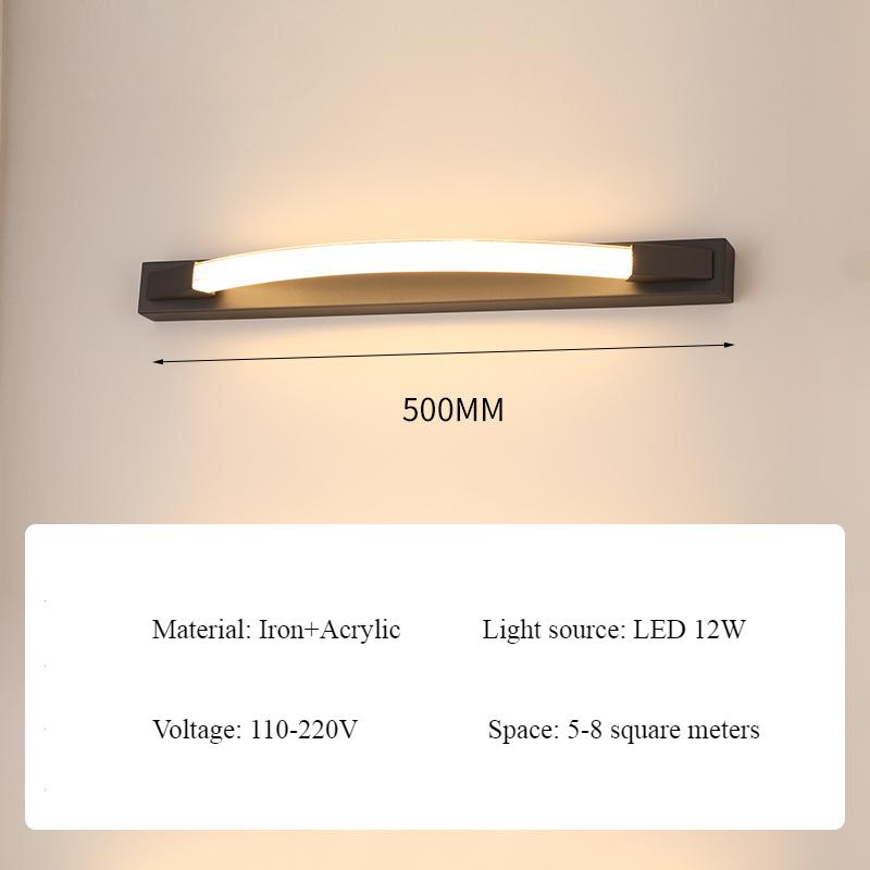 

Современный простой квадратный акриловый черный золотой настенный светильник для освещения входа перед туалетным столиком, зеркалом, прикроватной лампой