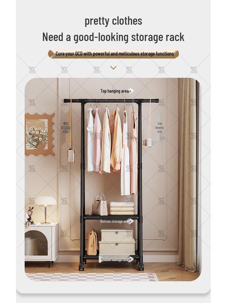 Multifunctional Large-Capacity Indoor Clothes Drying Rack and Wardrobe Cupboard