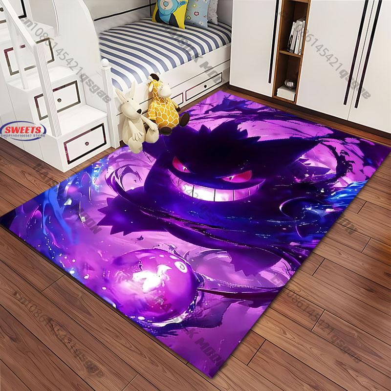Various Sizes Pokemon Gengar Carpet Rug for Living Rooms Bedrooms Sofa, Balcony Garden Decorative Mat Portable Camping Mat Gifts