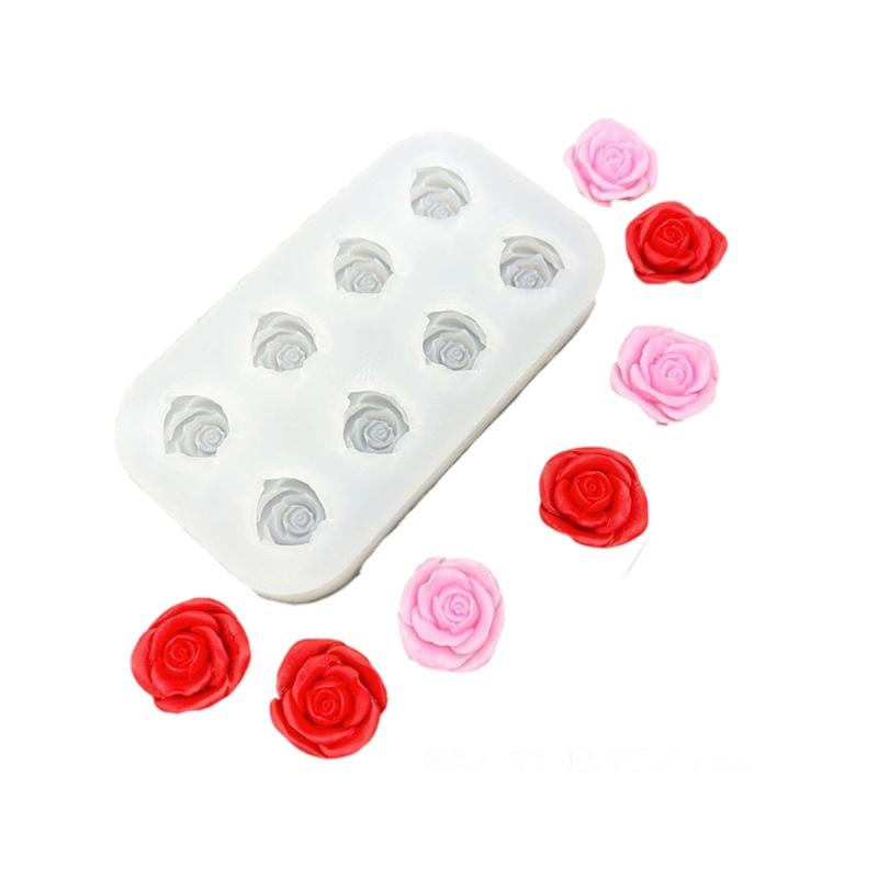 Food Grade Silicone Rose Mold For Chocolate Soap Candle Making Crafting Reusable Decoration Tool Baking Mould