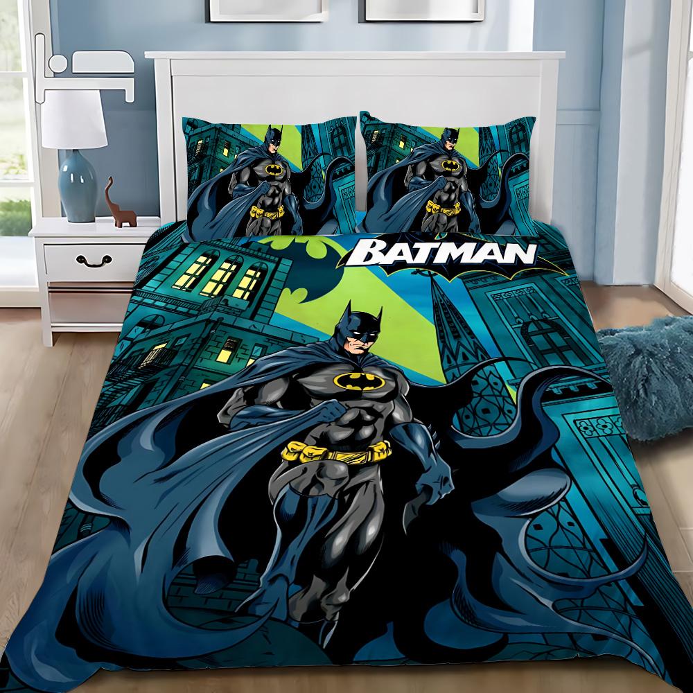 Horké Super Hrdina B-BatmanS Povlak na peřinu Povlak na polštář B-BatmanS Ložní souprava Dospělý Chlapec Dívka Dekorace ložnice Dětský dárek
