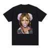 Sängerin Britney Spears Kaugummi Grafik T-Shirt Herren Damen Hohe Qualität Vintage T-Shirts Rundhals Oversized T-Shirt Oberteile Streetw...