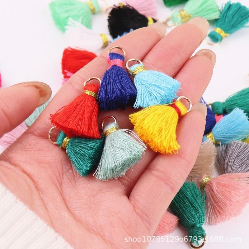 10Pcs Mini Metal Hanging Ring Tassel Trim Pendant DIY Craft Jewelry Earrings Decor Material Fringe Trim DIY Sewing Supplies 20mm