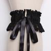Elastic Bowknot Cinch Belt Elegant Dress Waistband Versatile Lace Waist Belt  for Women