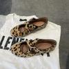 Fashion Cross belt buckle shoes for women with shallow round toe and comfortable lazy flat shoes