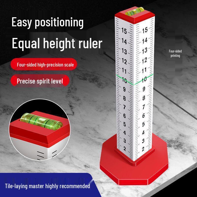 Four-Sided Aluminum Alloy Contour Gauge and Leveling Positioning Ruler for Tiling