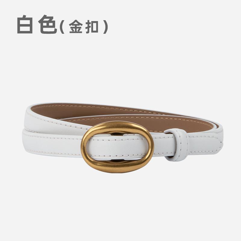 

Четыре сезона в наличии новый женский тонкий ремень из натуральной кожи в паре с джинсами повседневные брюки декоративный не перфорированный ремень 105cm