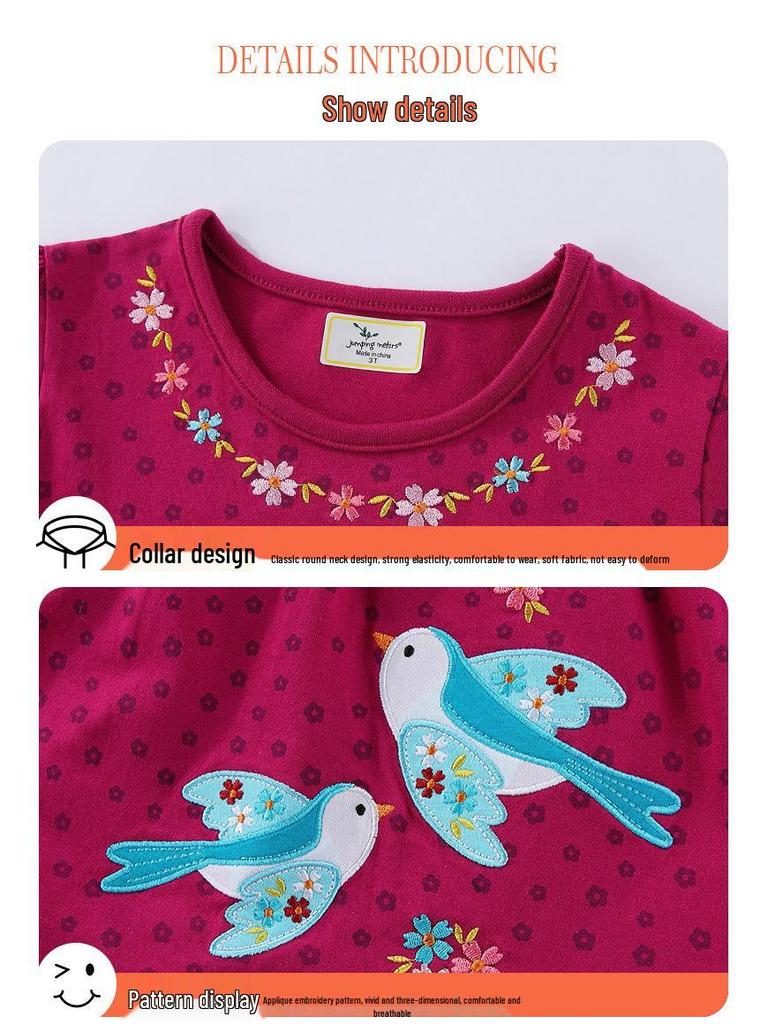 Robe d'été mignonne style européen à manches courtes pour tout-petits et filles - Nouveautés