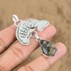 Easter Deal 925 Silver Pear Turritella Agate Stone Wife Fish Engagement Pendant