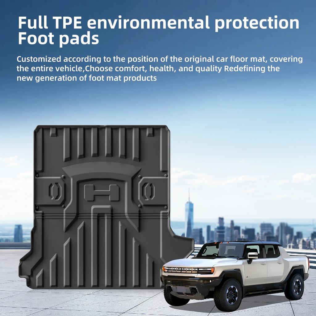 LUCKEASY for GMC Hummer EV 2025-2025 Car Trunk Mat Accessories Cargo Liner Protective Pad TPE Front Rear Trunk Pad