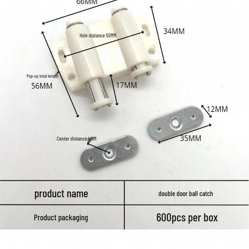 ABS Plastic Single Door Magnetic Catch Clip for Cabinet/Wardrobe
