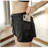 Summer Women's Gauze Fake Two Quick Dry Loose Running Shorts Female Anti-slip Sports Fitness Pants