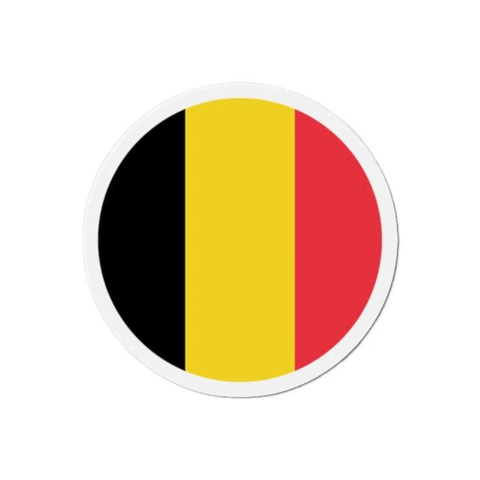 Aimant Rond Drapeau Belgique - Multicolore - 9 cm - 50 pièces - Résine synthétique - Mixte