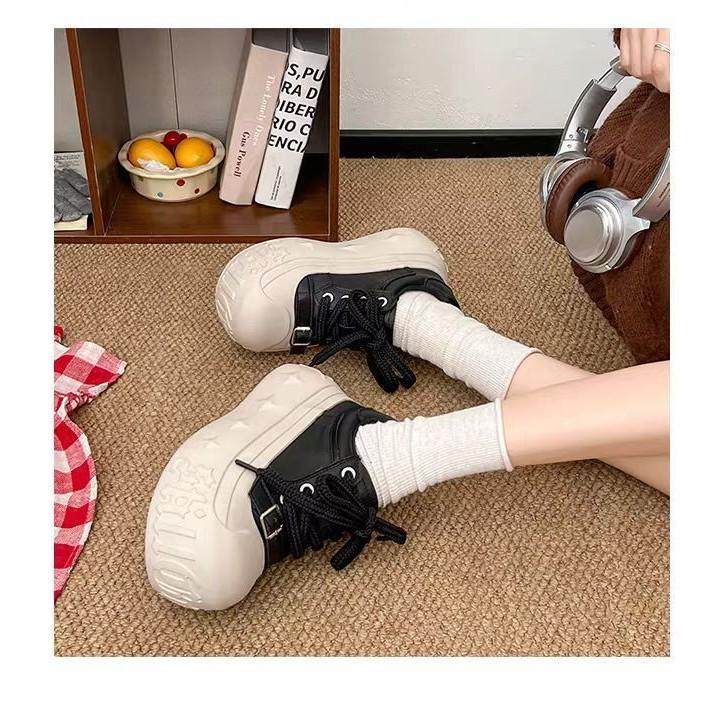 Platform Muffin Shoes, Huge Versatile Small Casual Board Shoes, Women's 2025 New Models, Huge Comfortable Big Head Bread Shoes