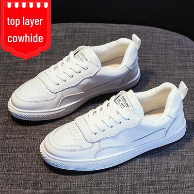 Zapatillas Deportivas de Verano para Mujer de Cuero Vacuno Genuino Blanco 2025 - Modernas, Combinables, Zapatos Deportivos Planos