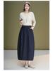 Autumn High Waist Lantern Skirt - Slim Fit, Elastic, Versatile Casual Half Skirt