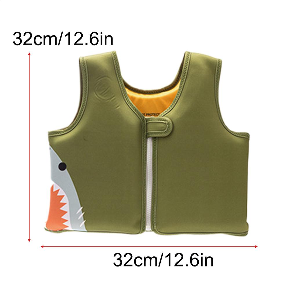 

Child Swim Vest Baby Buoyancy Vest Swimming For Kid Swimming Double-layer 30MM Filling Swim Pool Float Water Play Equipment зелений